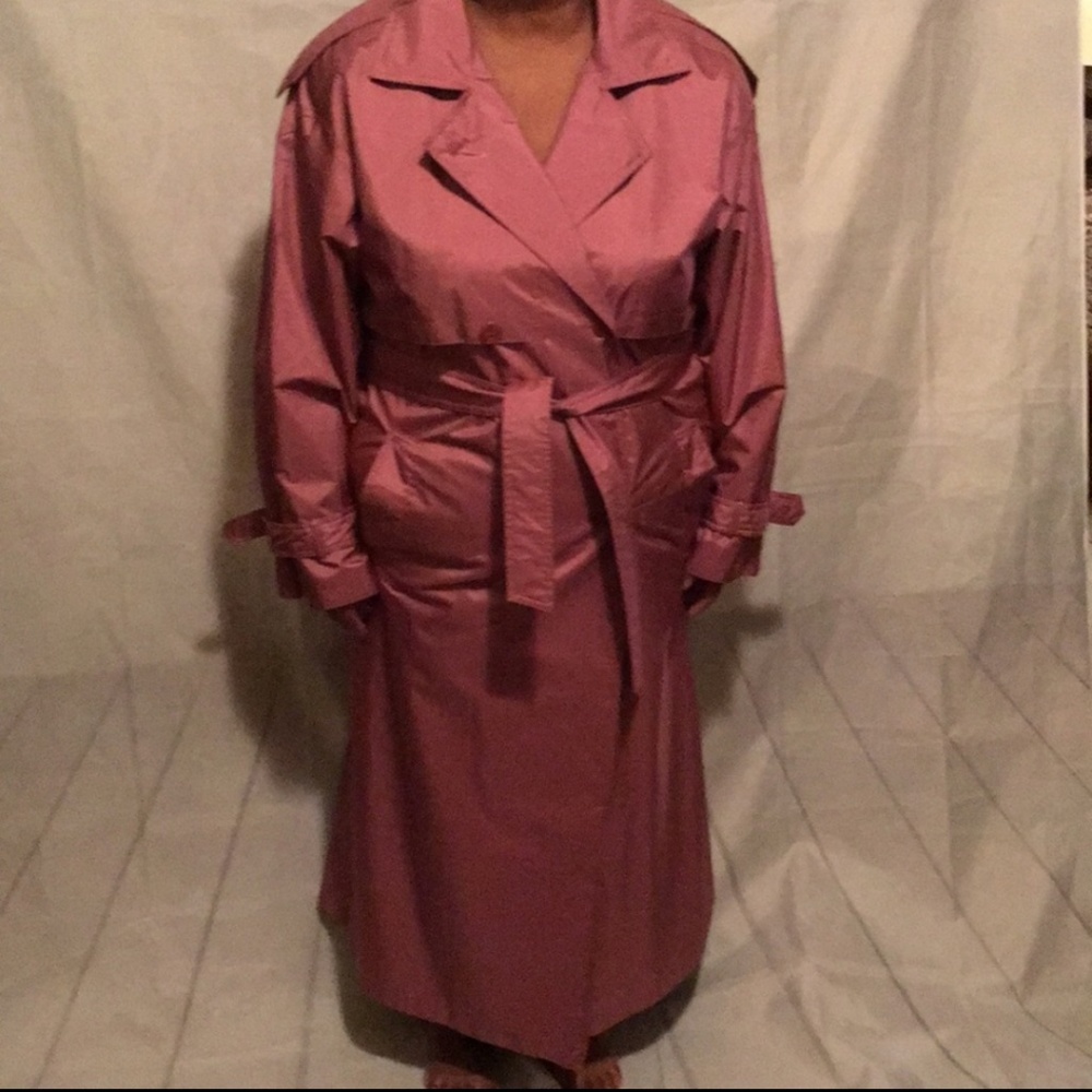 Shimmering trench coat